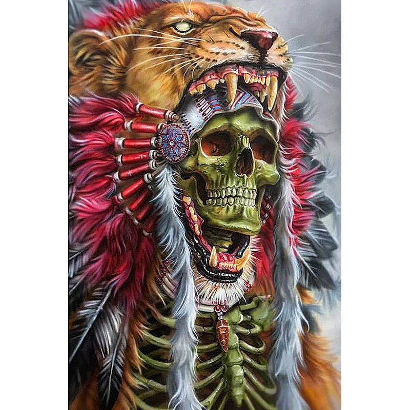 Diamond Painting Lion Skull