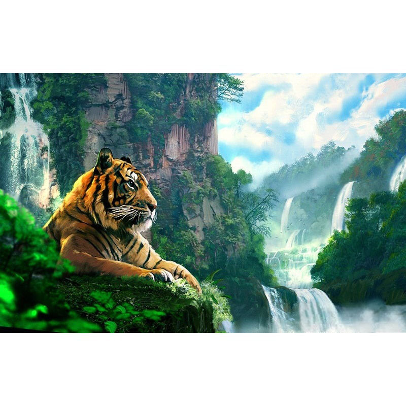 Diamond Painting Mountain Tiger