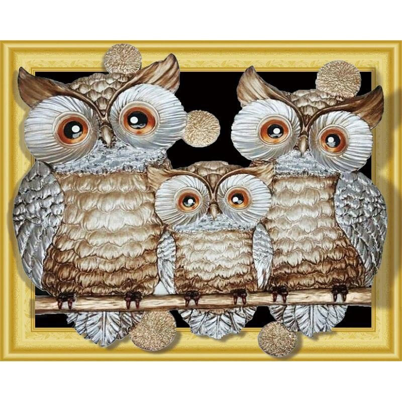 Diamond Painting Owls In Frame