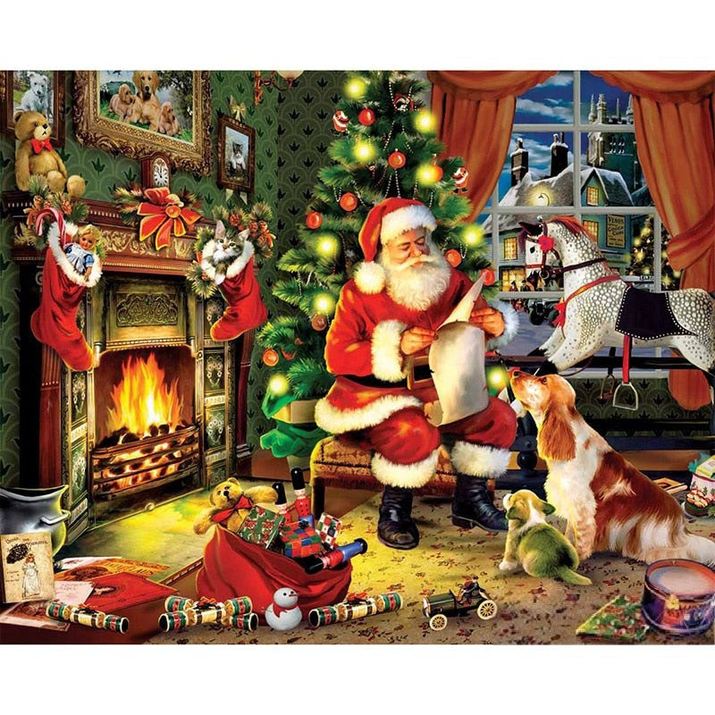 Diamond Painting Santa Wishlist