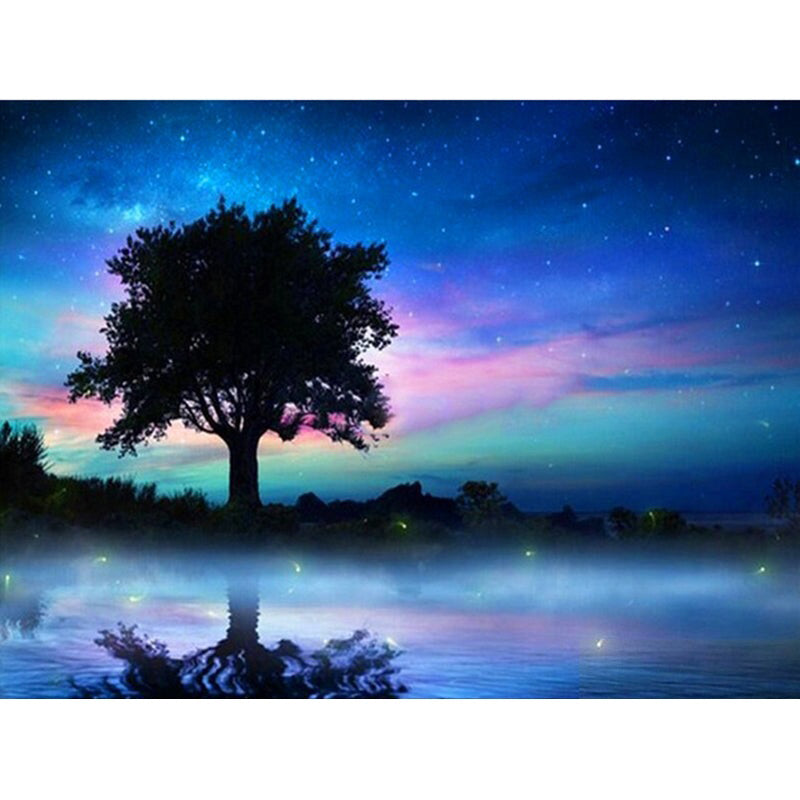 Diamond Painting Tree Starry Sky