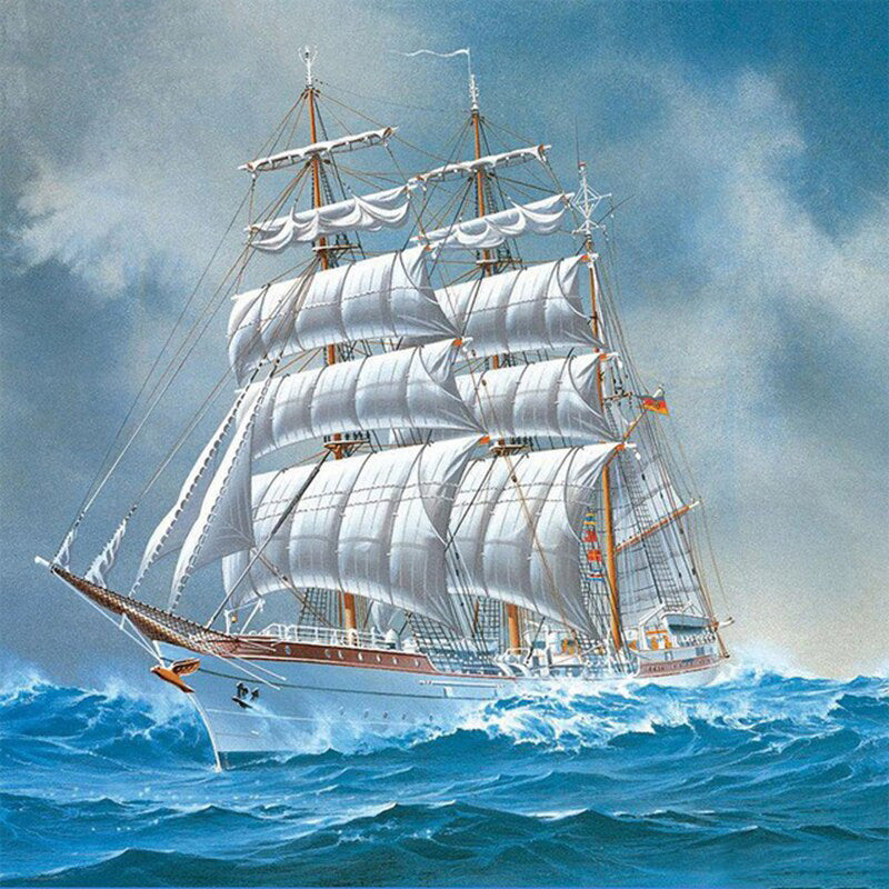 Diamond Painting White Sailboat