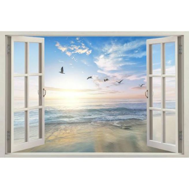 Diamond Painting Window The Ocean