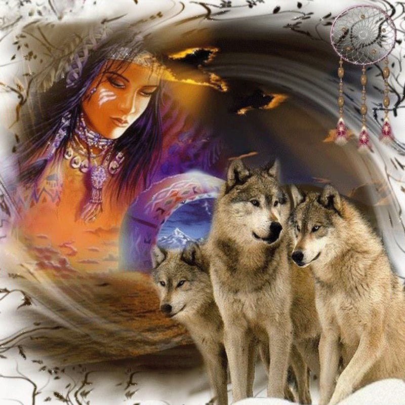 Diamond Painting Wolf Beauty