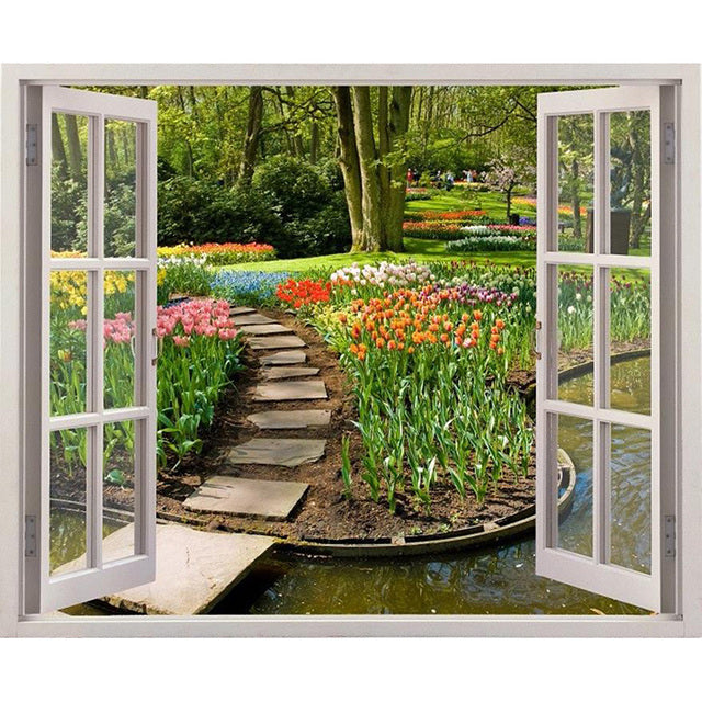 Diamond Painting Window Garden