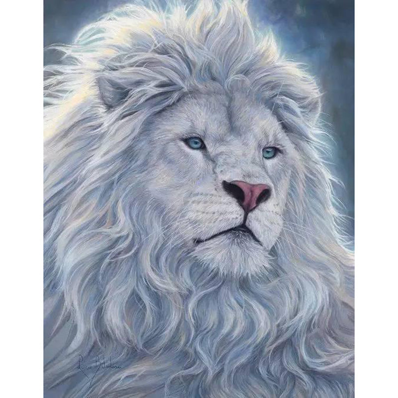 Diamond Painting White Lion