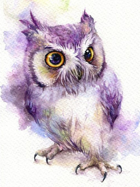 Diamond Painting Purple Owl