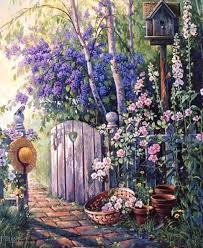 Diamond Painting Garden Door