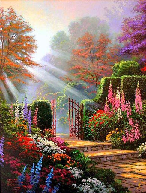 Diamond Painting Garden Sunlight