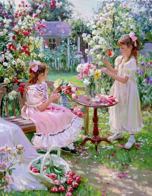 Diamond Painting Girls In Garden