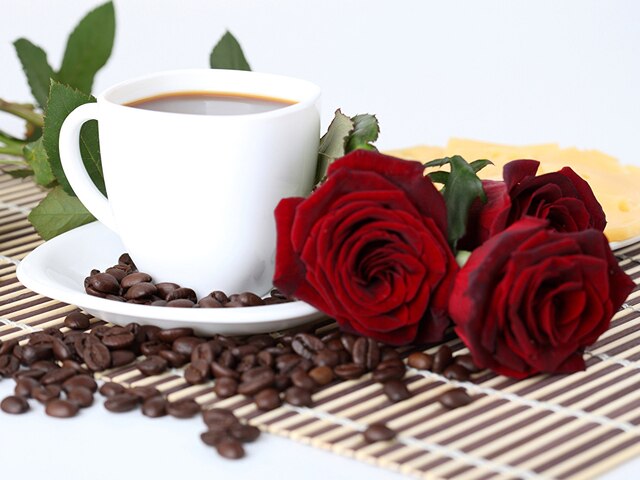 Diamond Painting Coffee And Roses