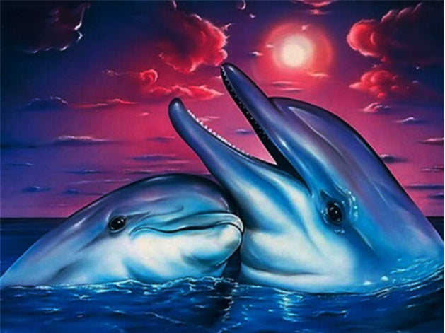 Diamond Painting Happy Dolphins