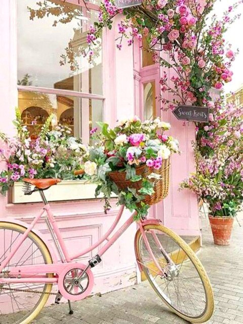 Diamond Painting Pink Bicycle