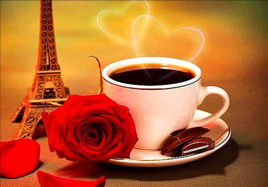 Diamond Painting Coffee French Love