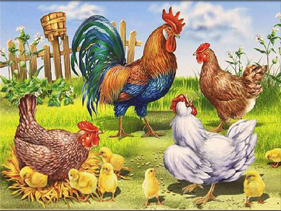 Diamond Painting Chicken Farm